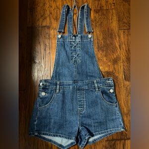 PACSUN Jean Denim Short Overalls